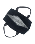 Sac isotherme Ice cube M, "Velours côtelé" noir