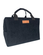 Sac isotherme Ice cube M, "Velours côtelé" noir