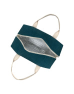 Sac isotherme Ice cube M, "Velours côtelé" pétrole