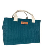 Sac isotherme Ice cube M, "Velours côtelé" pétrole