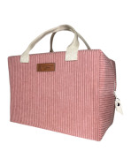 Sac isotherme Ice cube M, "Velours côtelé" rose