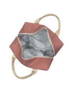 Sac isotherme Ice cube M, "Velours côtelé" rose