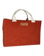 Sac isotherme Ice cube M, "Velours côtelé" terra