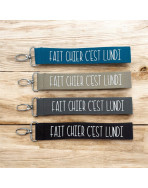 Porte clés sangle, "Fait chier c'est lundi"