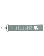 Porte clés sangle, "La fille à papa"