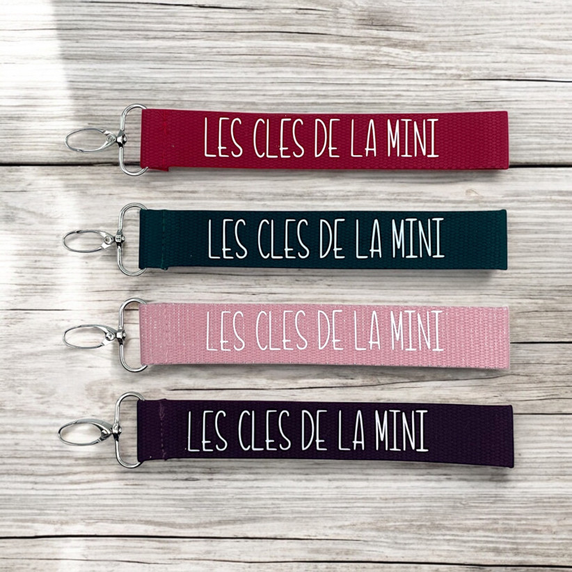 Porte clés sangle, "Les clés de la mini"