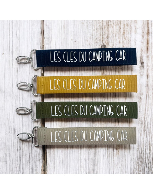Porte clés sangle, "Les clés du camping car"