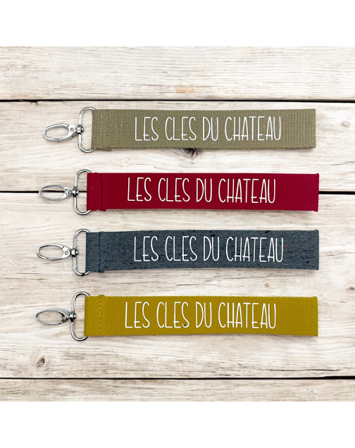Porte clés sangle, "Les clés du château"