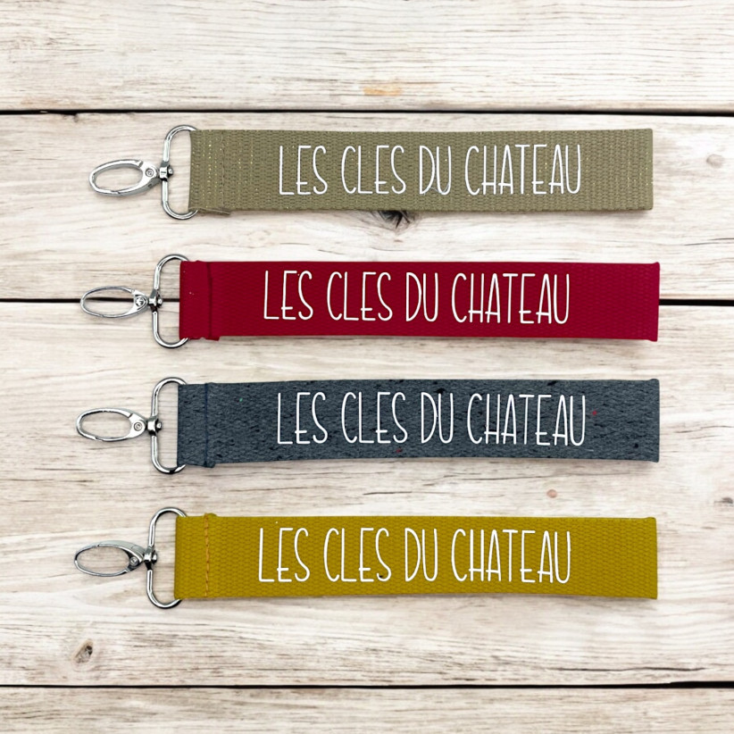 Porte clés sangle, "Les clés du château"