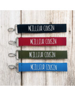 Porte clés sangle, "Meilleur cousin"