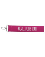 Porte clés sangle, "Merci pour tout"