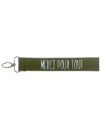 Porte clés sangle, "Merci pour tout"