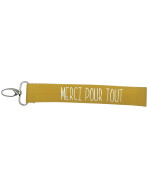 Porte clés sangle, "Merci pour tout"