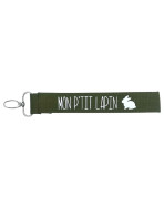 Porte clés sangle, "Mon p'tit lapin"