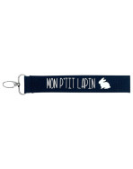 Porte clés sangle, "Mon p'tit lapin"
