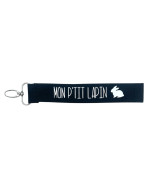 Porte clés sangle, "Mon p'tit lapin"