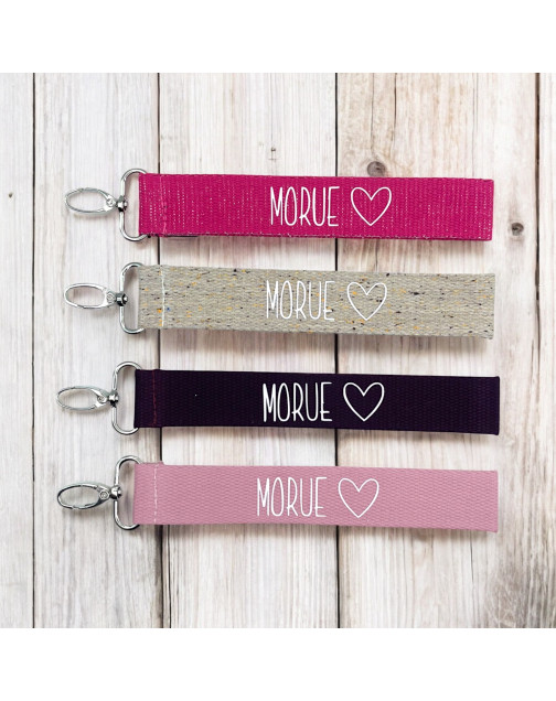 Porte clés sangle, "Morue"