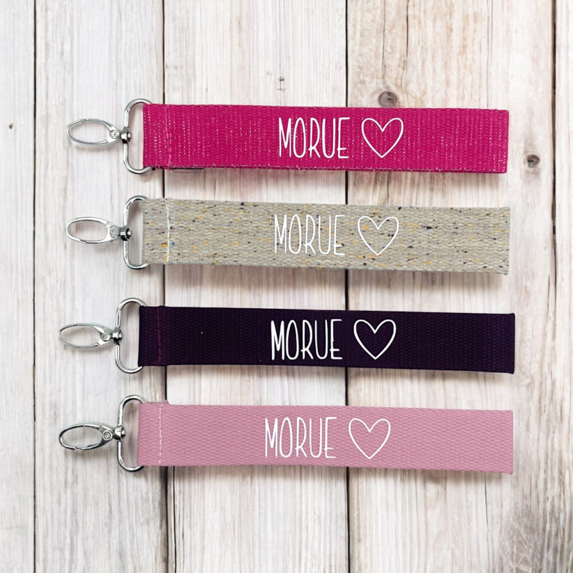 Porte clés sangle, "Morue"