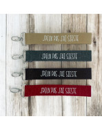 Porte clés sangle, "J'peux pas j'ai sieste"
