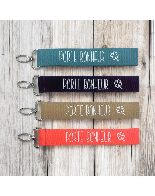 Porte clés sangle, "Porte bonheur"