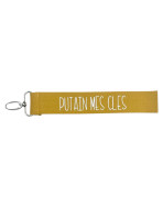 Porte clés sangle, "Putain mes clés"
