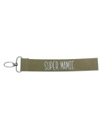 Porte clés sangle, "Super mamie"
