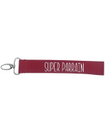 Porte clés sangle, "Super parrain"