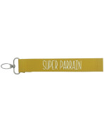 Porte clés sangle, "Super parrain"