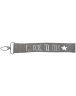 Porte clés sangle, "Tel père tel fils"