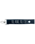Porte clés sangle, "Tel père tel fils"