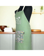 Tablier de cuisine, "Une retraite bien méritée" eucalyptus