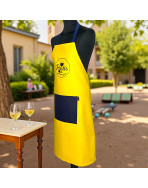 Tablier de cuisine, "Pastis pétanque" jaune