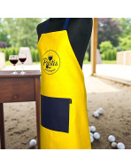 Tablier de cuisine, "Pastis pétanque" jaune