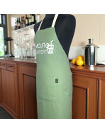 Tablier de cuisine, "Mojito Expert" eucalyptus uni