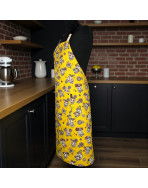 Tablier de cuisine, "Calaveras" moutarde