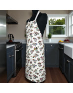 Tablier de cuisine, "Calaveras" blanc