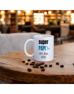 Mug, "Super papi super, méga, génial"
