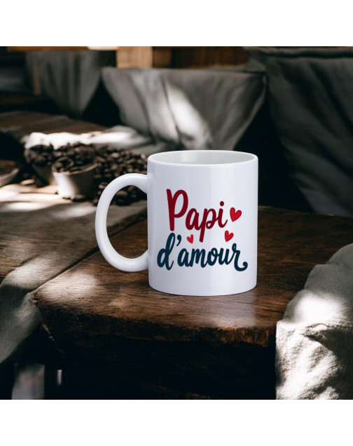 Mug, "Papi d'amour (love)"