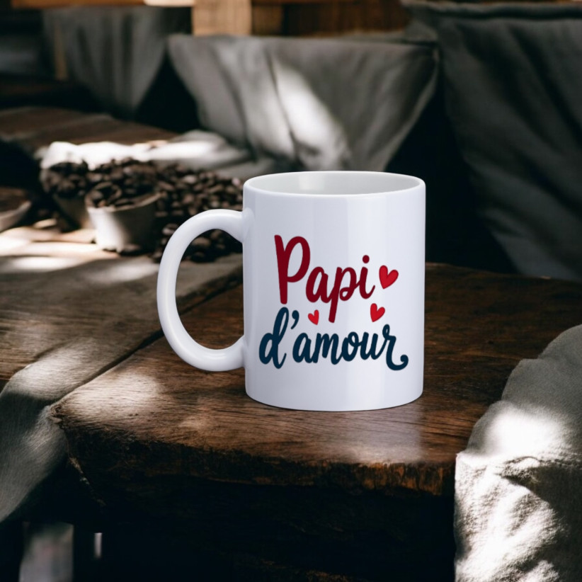Mug, "Papi d'amour (love)"