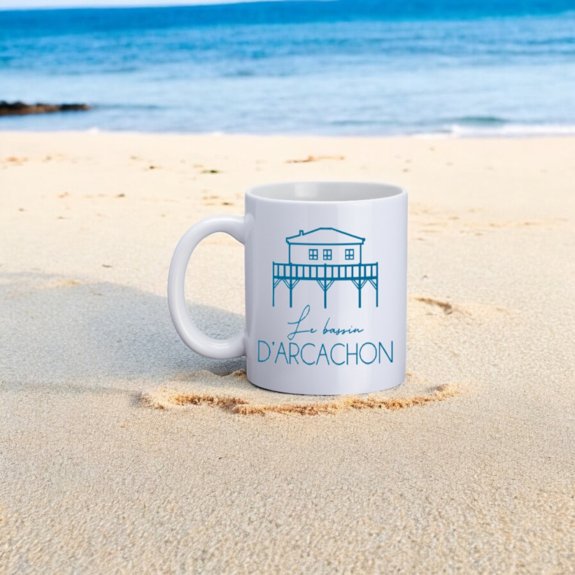 Mug, "Cabane tchanqué (bleu)"