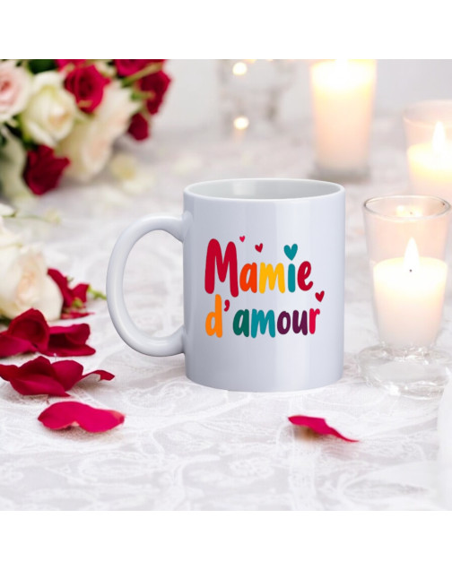 Mug, "Mamie d'amour (multico)"