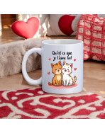 Mug, "Qu'est ce que je t'aime toi !"