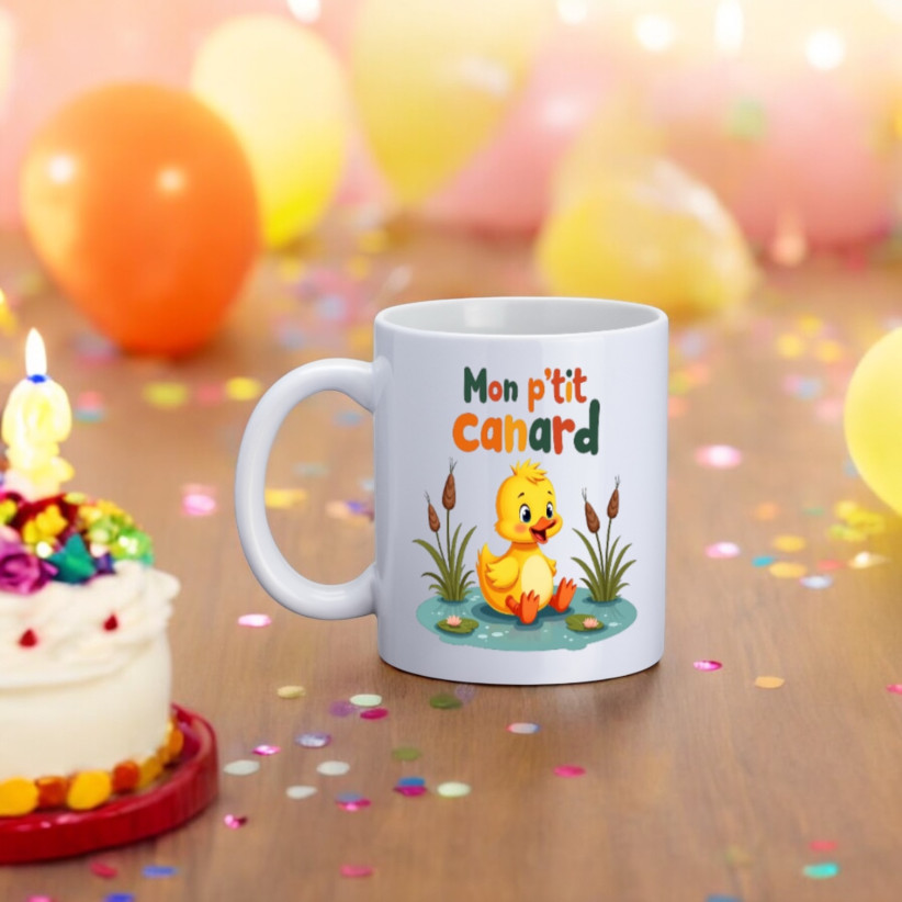 Mug, "Mon p'tit canard (jaune)"