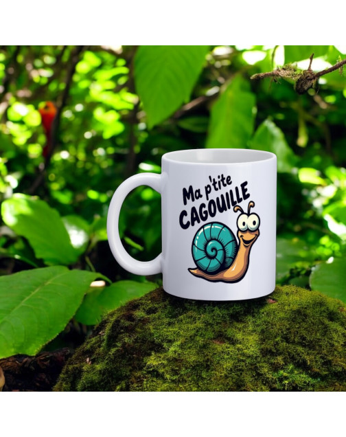 Mug, "Ma p'tite cagouille (escargot)"