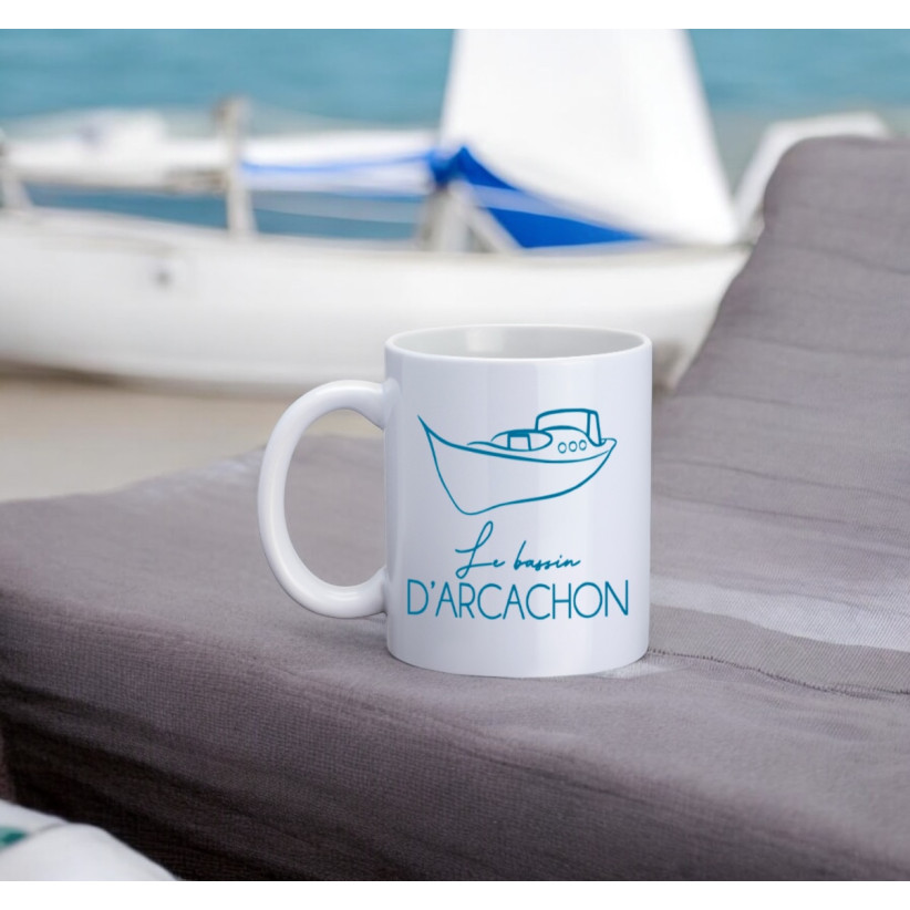 Mug, "La pinasse (bleu)"