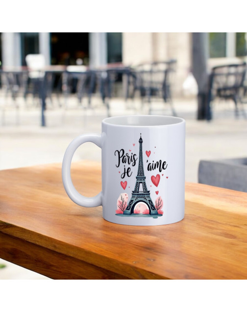 Mug, "Paris je t'aime (amour)"