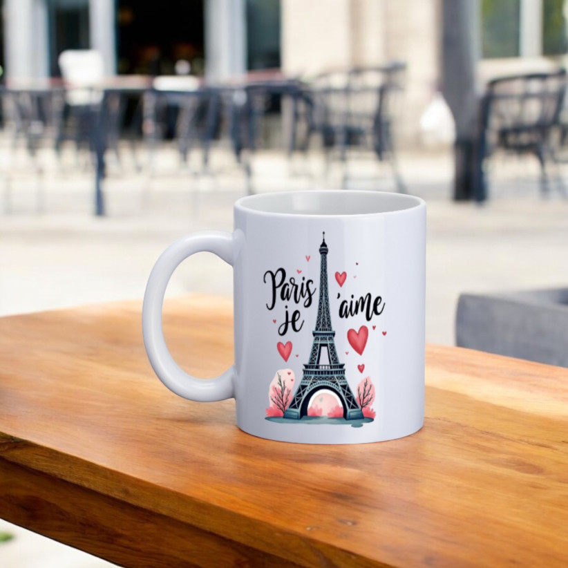 Mug, "Paris je t'aime (amour)"