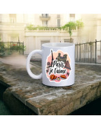 Mug, "Paris je t'aime (Louvre)"