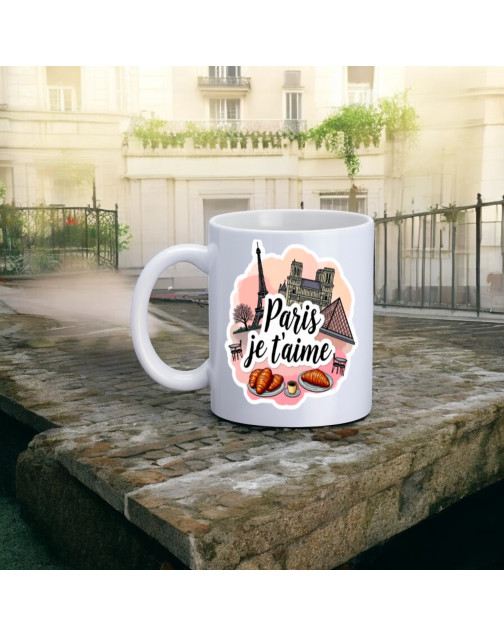 Mug, "Paris je t'aime (Louvre)"