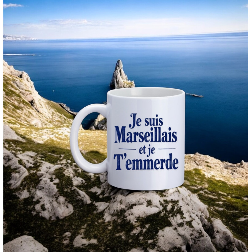 Mug, "Je suis Marseillais et je t'emmeerde"